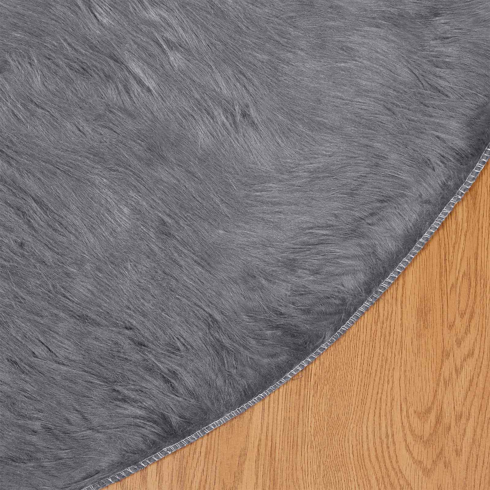 Tappeto in finta TAFALLA Antracite Ø 200 cm Poliestere