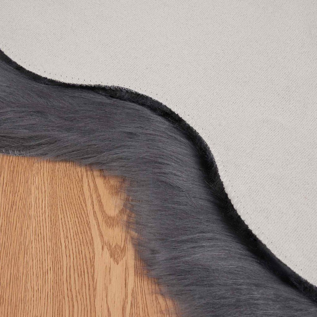 Tappeto in finta TAFALLA Antracite 60 x 90 cm Poliestere