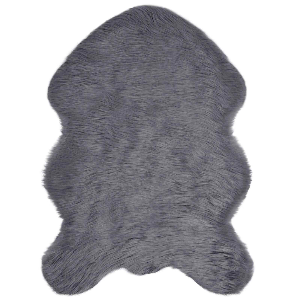 Tappeto in finta TAFALLA Antracite 60 x 90 cm Poliestere
