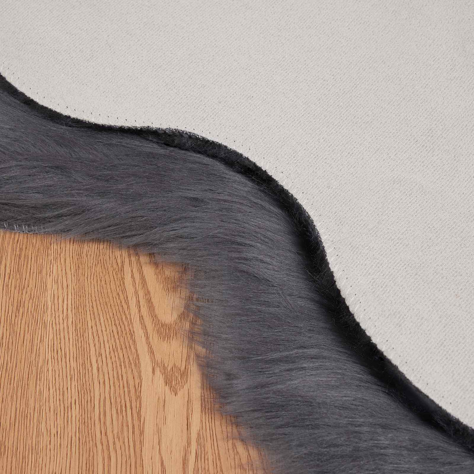 Tappeto in finta TAFALLA Antracite 80 x 120 cm Poliestere