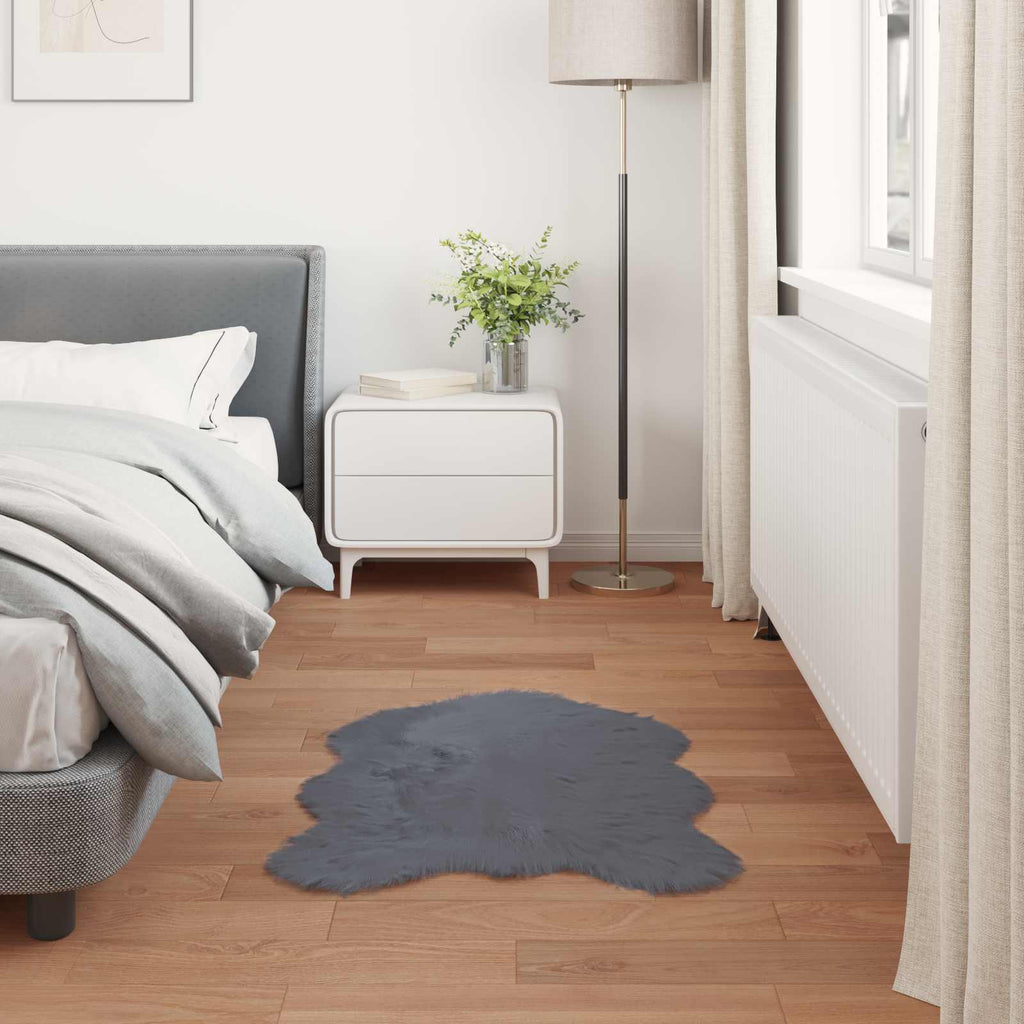 Tappeto in finta TAFALLA Antracite 80 x 120 cm Poliestere