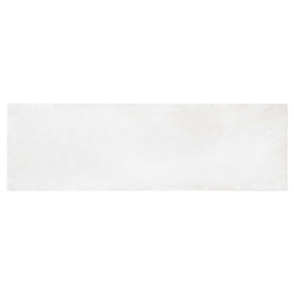 Tappeto antiscivolo in sintetica di coniglio OLITE Bianco