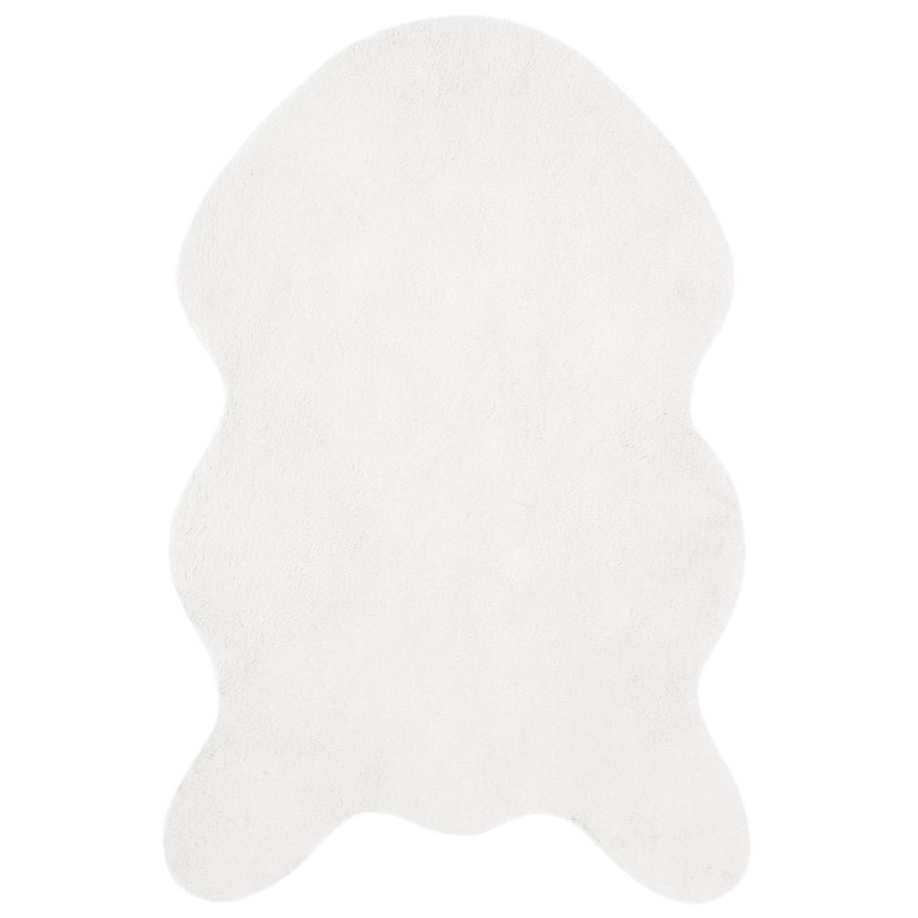 Tappeto antiscivolo in sintetica di coniglio OLITE Bianco