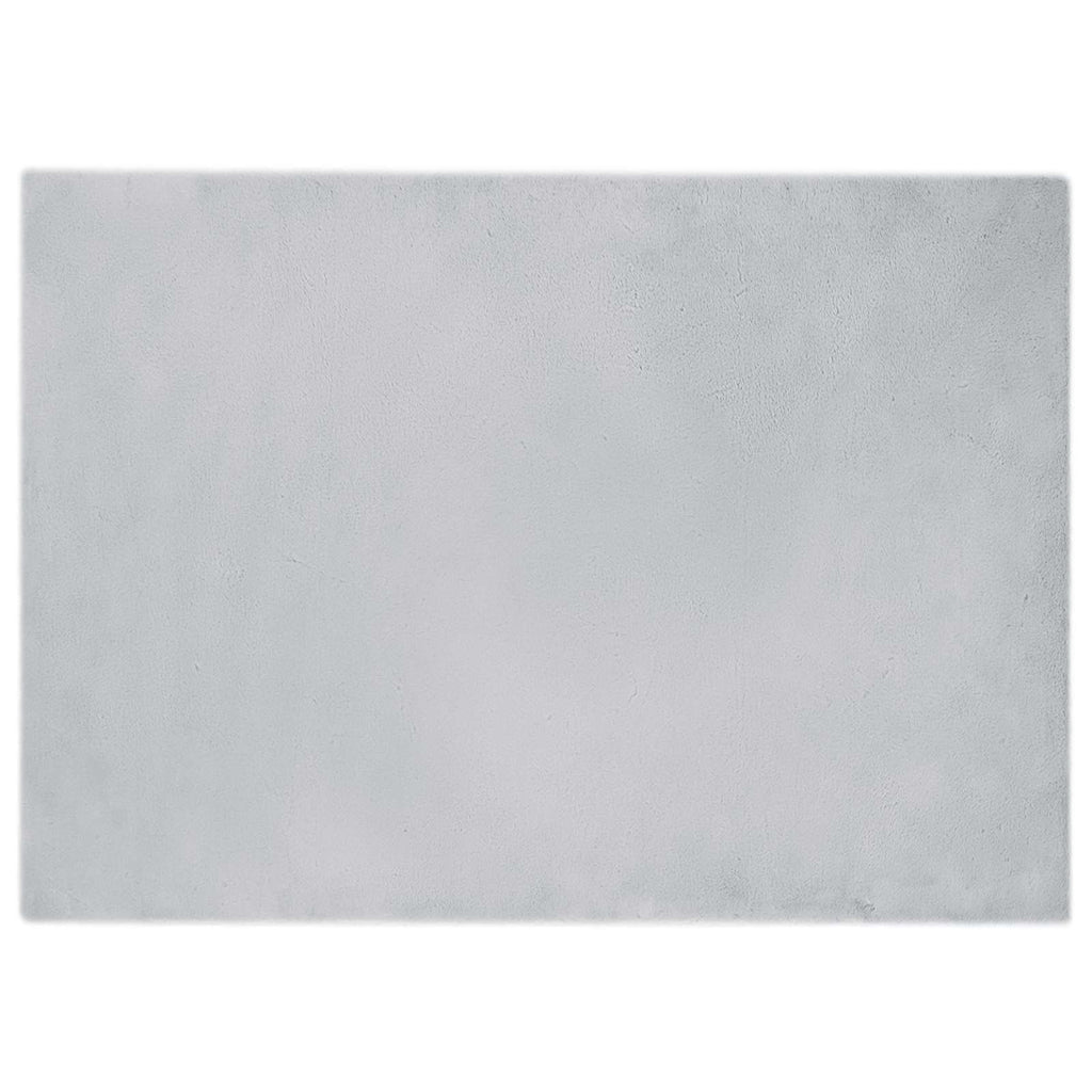 Tappeto antiscivolo in sintetica di coniglio OLITE Grigio