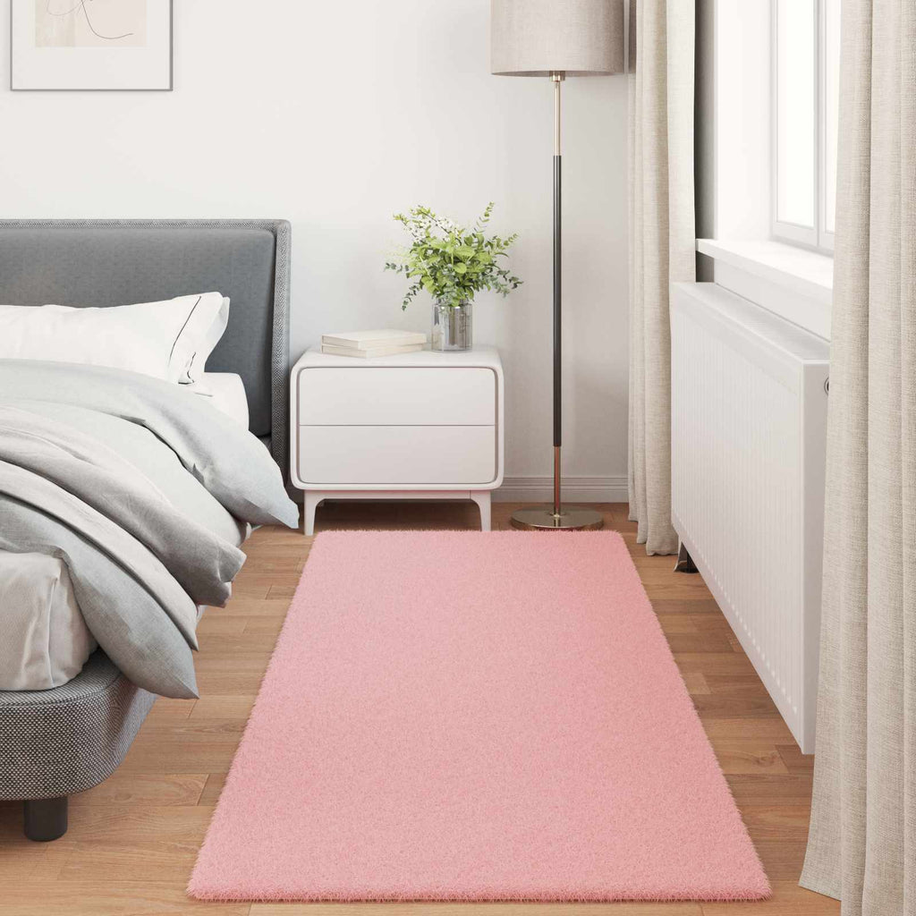 Tappeto antiscivolo in sintetica di coniglio OLITE Rosa
