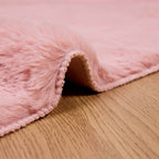 Tappeto antiscivolo in sintetica di coniglio OLITE Rosa