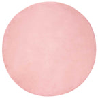Tappeto antiscivolo in sintetica di coniglio OLITE Rosa Ø 80 cm