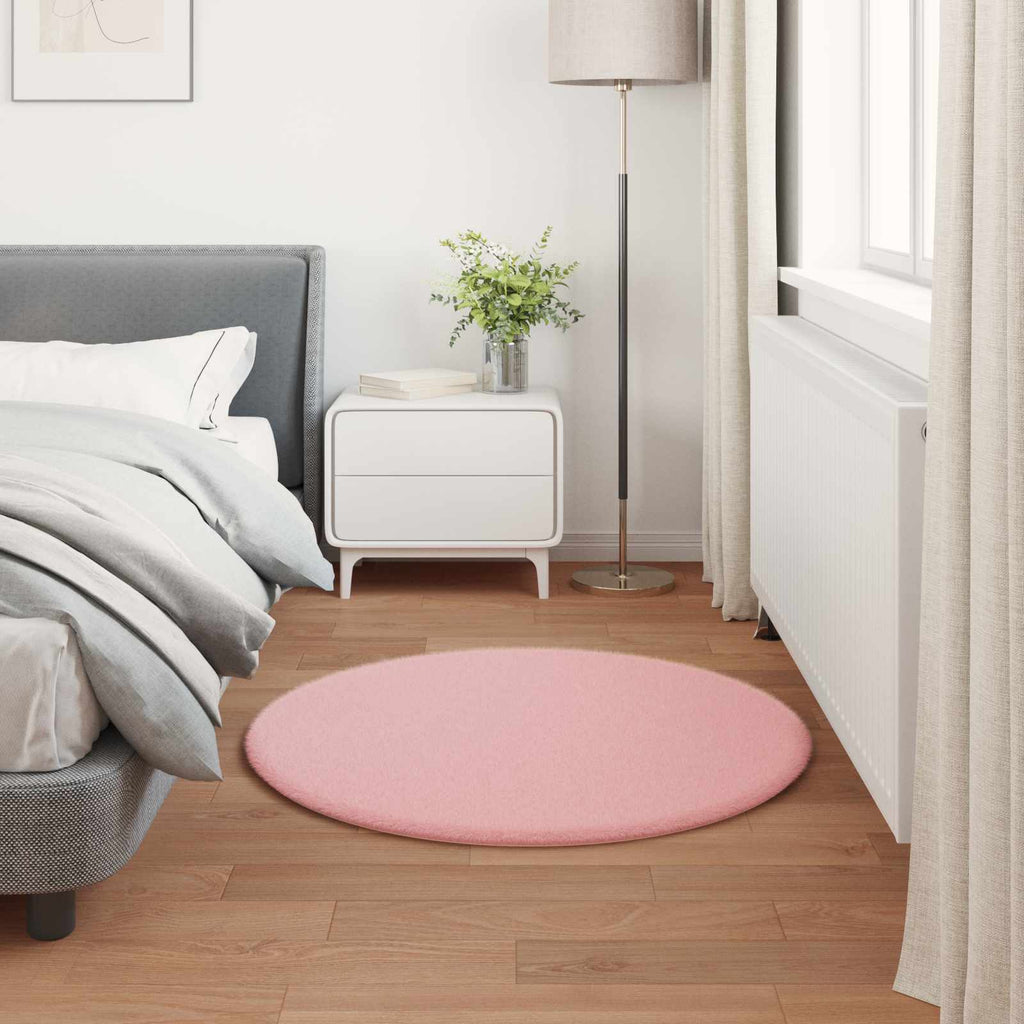 Tappeto antiscivolo in sintetica di coniglio OLITE Rosa