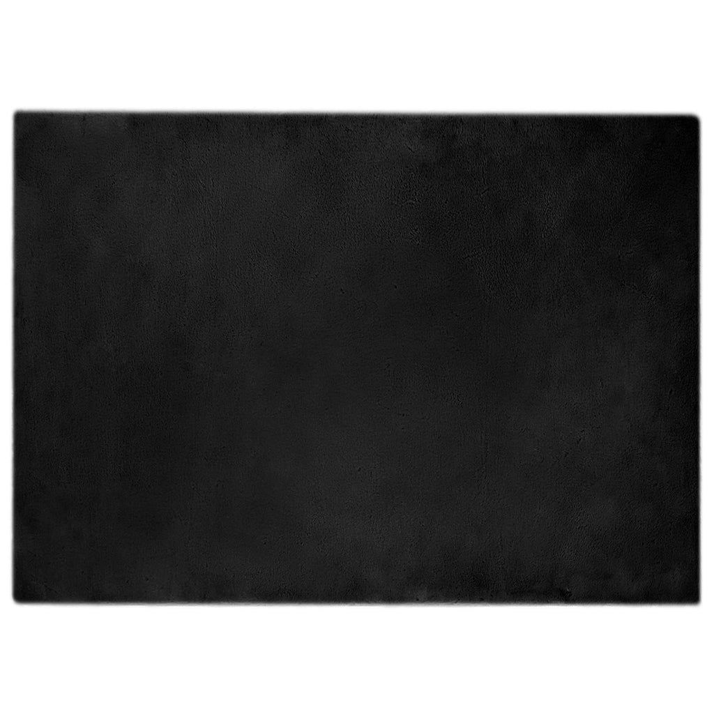 Tappeto antiscivolo in sintetica di coniglio OLITE Nero