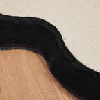 Tappeto antiscivolo in sintetica di coniglio OLITE Nero