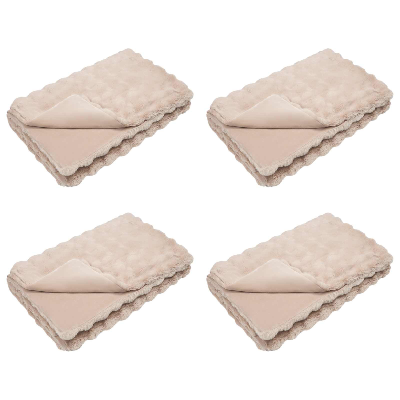 Coperta antiscivolo in sintetica di coniglio Olite 4 pcs Beige