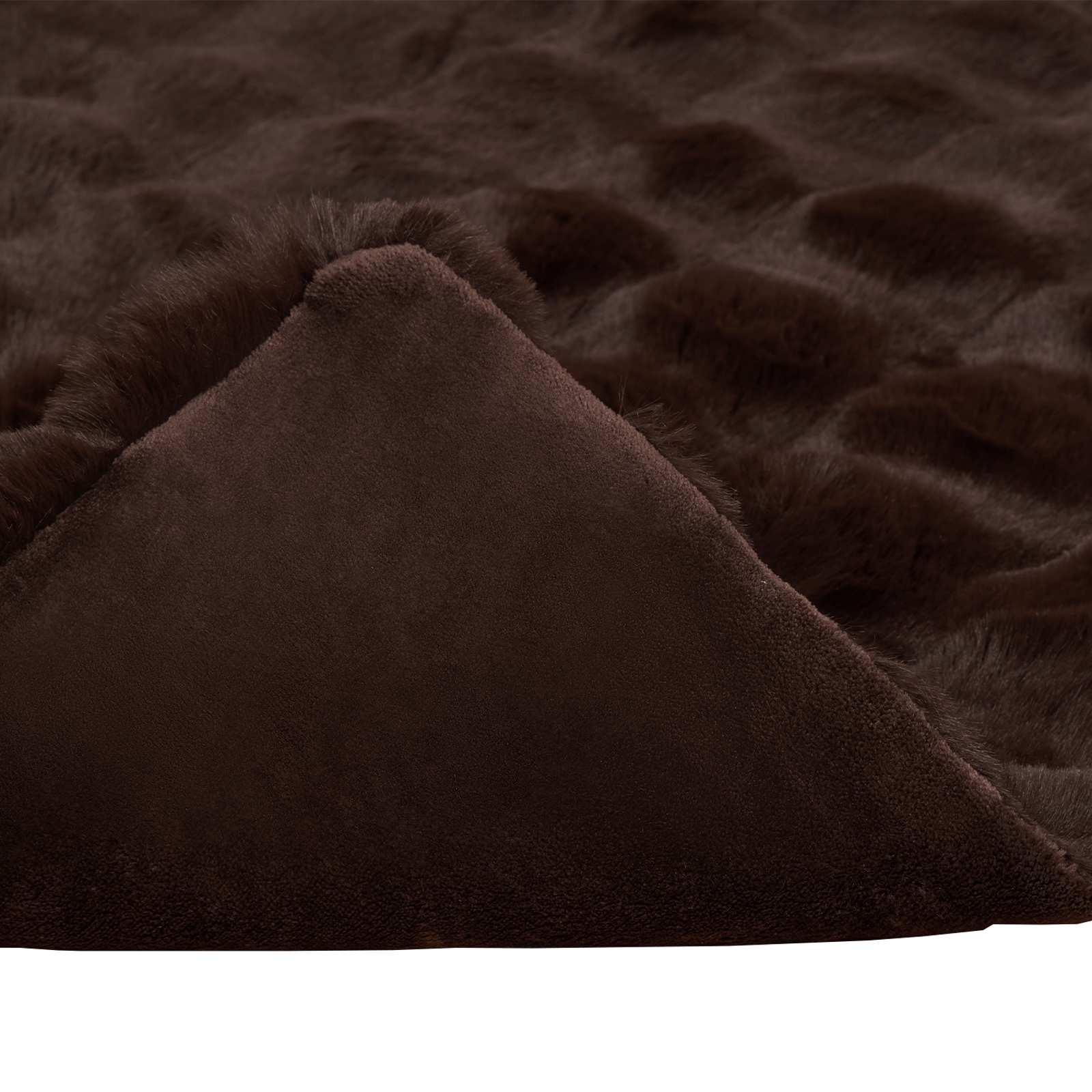 Coperta antiscivolo in sintetica di coniglio Olite Cammello