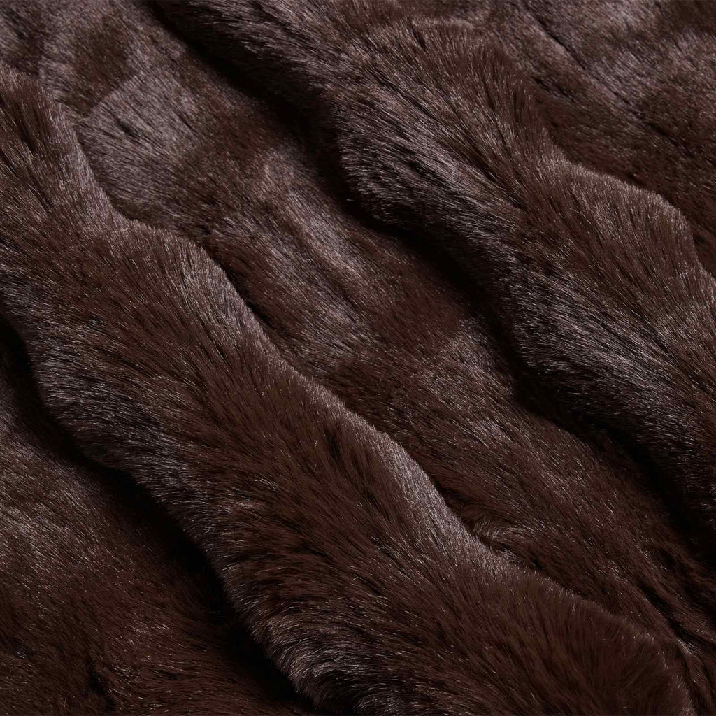 Coperta antiscivolo in sintetica di coniglio Olite Cammello
