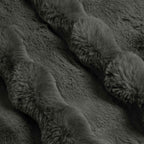 Coperta antiscivolo in sintetica di coniglio Olite Grigio Scuro
