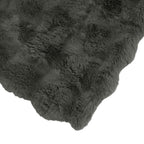 Coperta antiscivolo in sintetica di coniglio Olite Grigio Scuro