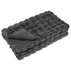 Coperta antiscivolo in sintetica di coniglio Olite Grigio Scuro