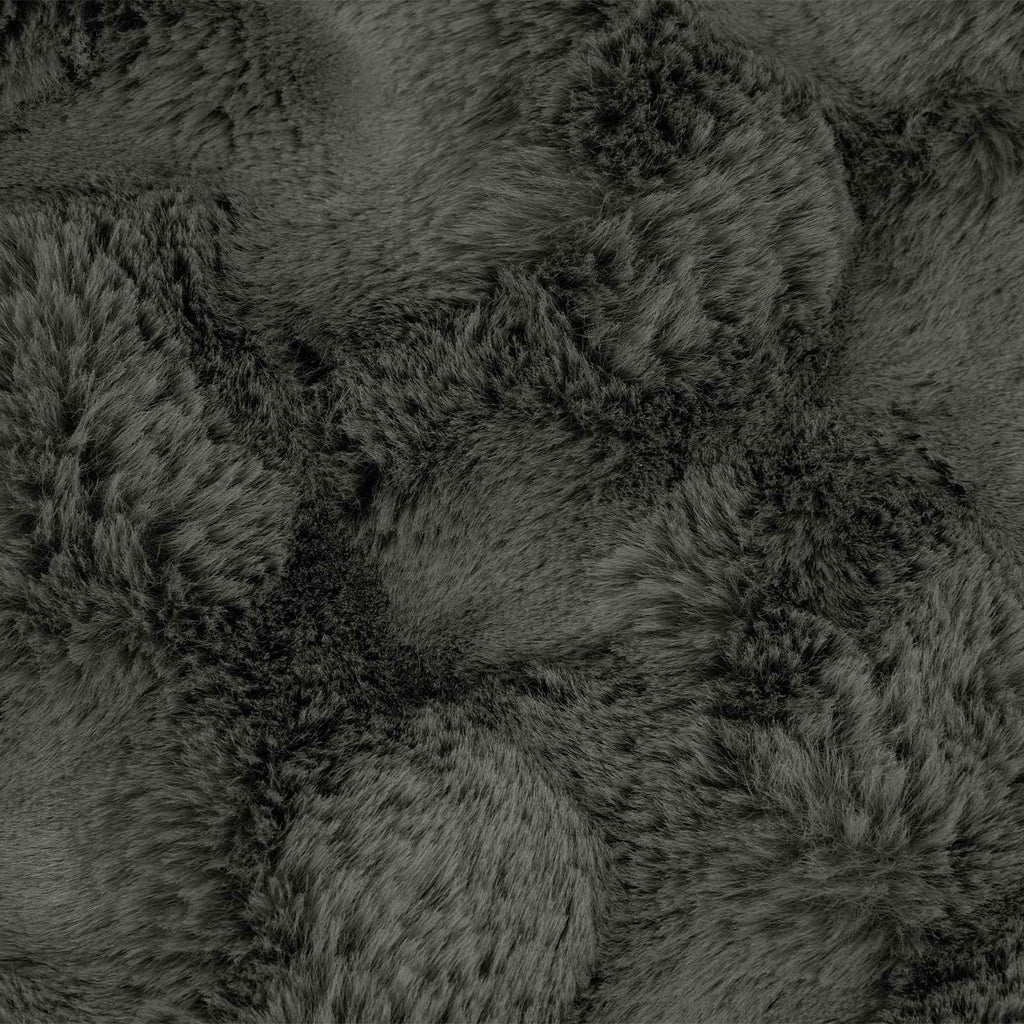 Coperta antiscivolo in sintetica di coniglio Olite Grigio Scuro