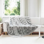 Coperta antiscivolo in sintetica di coniglio Olite Grigio