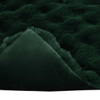 Coperta antiscivolo in sintetica di coniglio Olite Verde Scuro