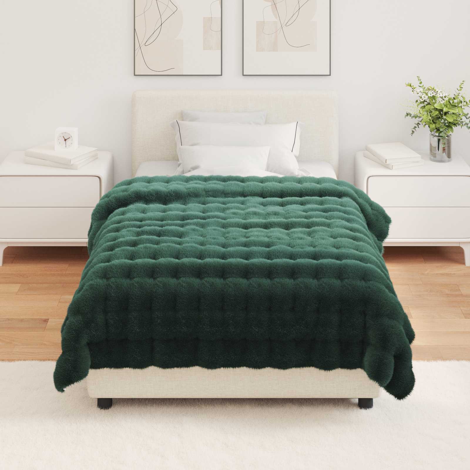 Coperta antiscivolo in sintetica di coniglio Olite 4 pcs