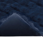 Coperta antiscivolo in sintetica di coniglio Olite Blu Marino