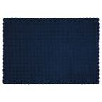 Coperta antiscivolo in sintetica di coniglio Olite Blu Marino