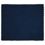 Coperta antiscivolo in sintetica di coniglio Olite Blu Marino