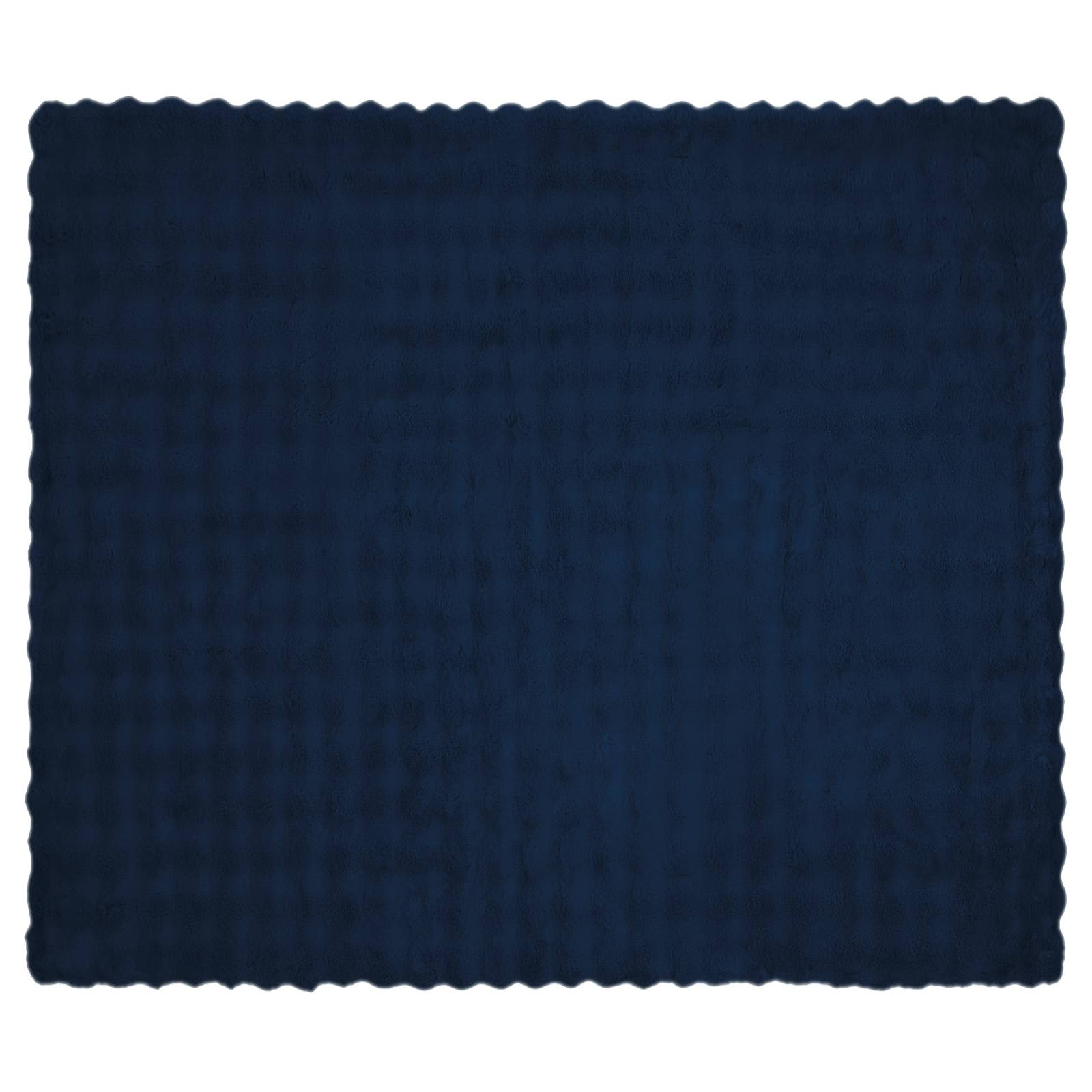 Coperta antiscivolo in sintetica di coniglio Olite Blu Marino