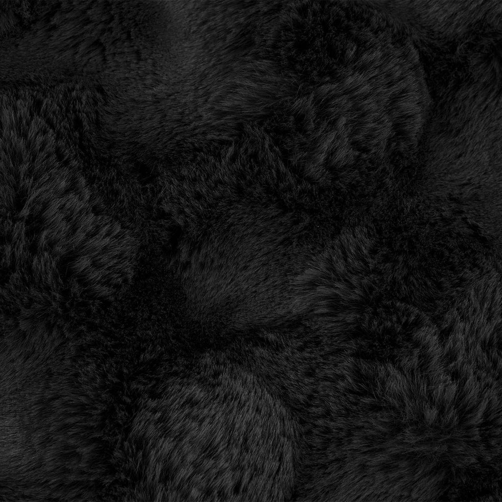 Coperta antiscivolo in sintetica di coniglio Olite Nero
