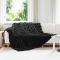 Coperta antiscivolo in sintetica di coniglio Olite Nero