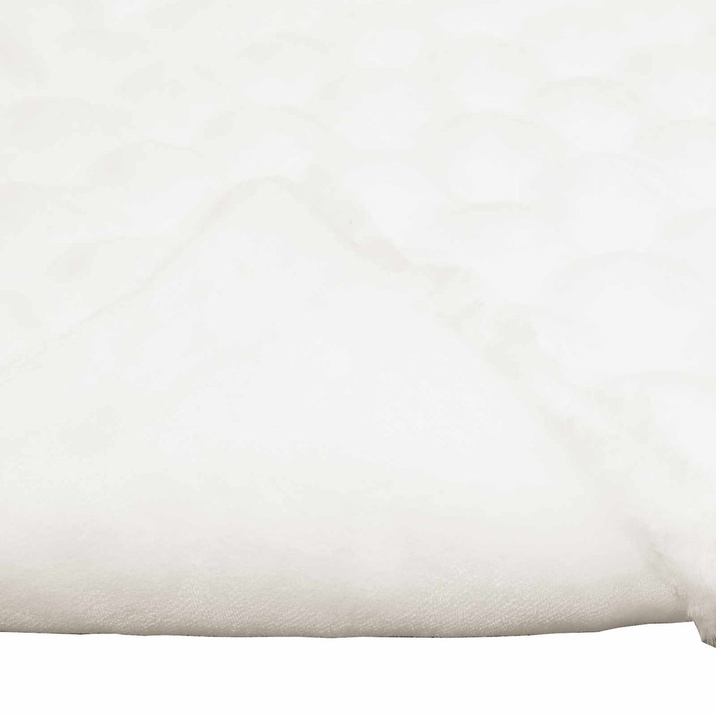 Coperta antiscivolo in sintetica di coniglio Olite Bianco