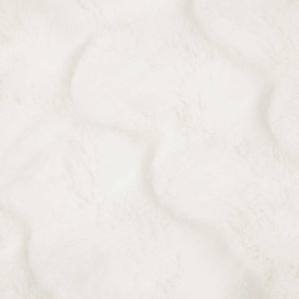 Coperta antiscivolo in sintetica di coniglio Olite Bianco