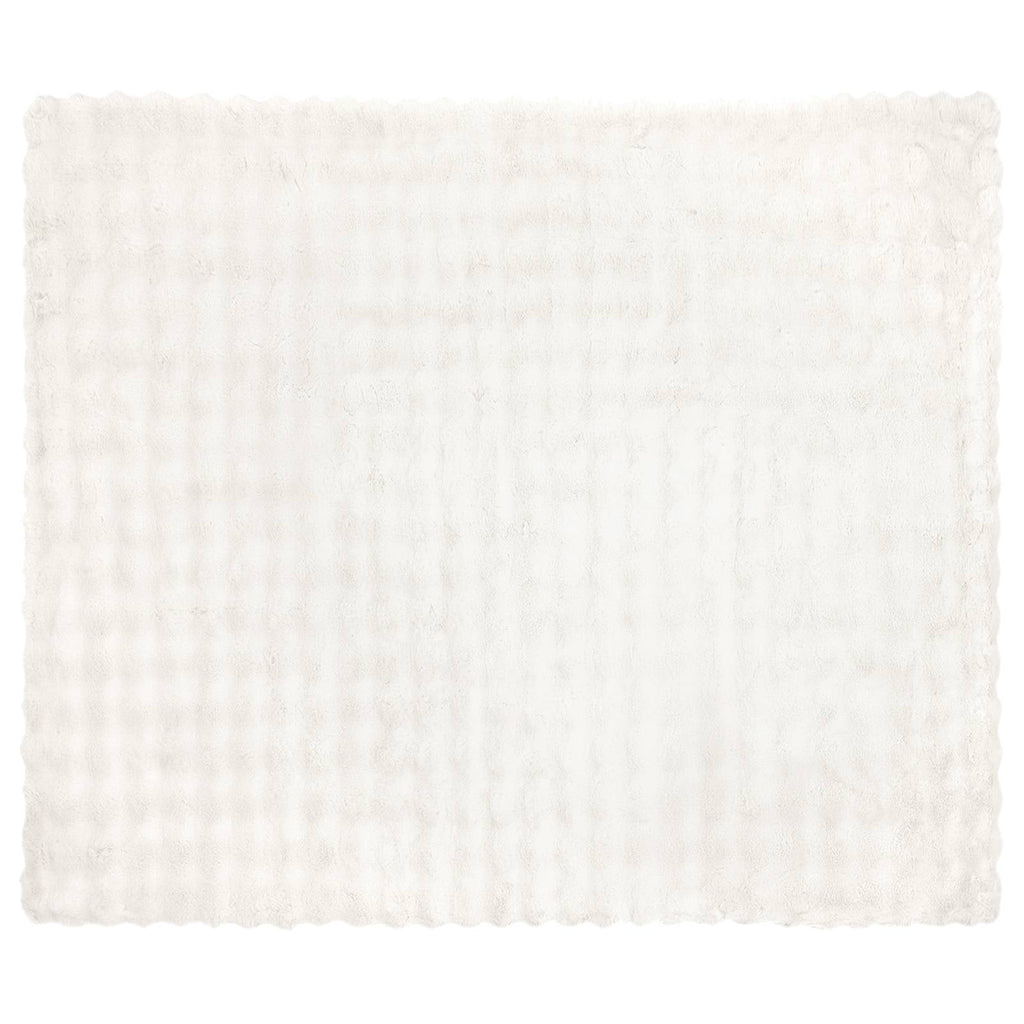 Coperta antiscivolo in sintetica di coniglio Olite Bianco