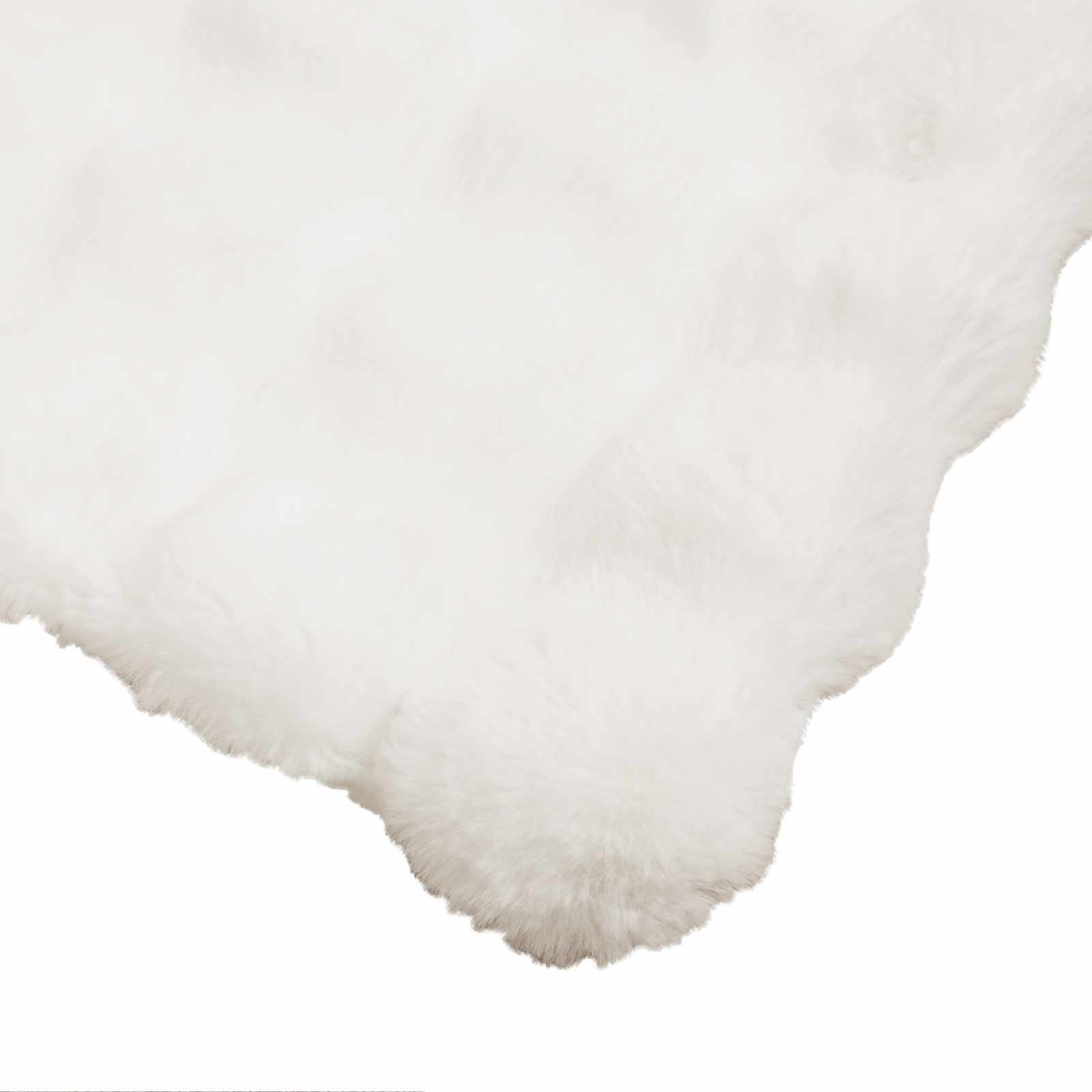 Coperta antiscivolo in sintetica di coniglio Olite 4 pcs Bianco