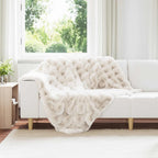 Coperta antiscivolo in sintetica di coniglio Olite 4 pcs Bianco