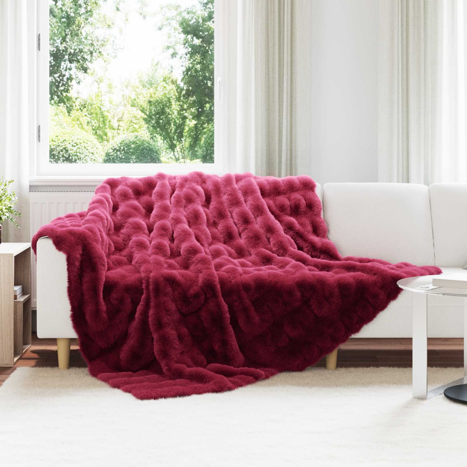 Coperta antiscivolo in sintetica di coniglio Olite 220 x 240 cm