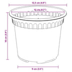 Vaso Rotondo per Fiori 6 pcs Rosso Mattone Ø 12,5 x 10 cm