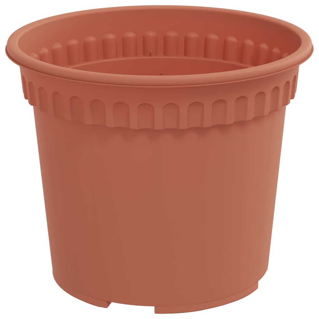Vaso Rotondo per Fiori 24 pcs Rosso Mattone Ø 12,5 x 10 cm