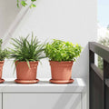 Vaso Rotondo per Fiori 24 pcs Rosso Mattone Ø 15 x 12 cm