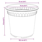 Vaso Rotondo per Fiori 24 pcs Rosso Mattone Ø 15 x 12 cm