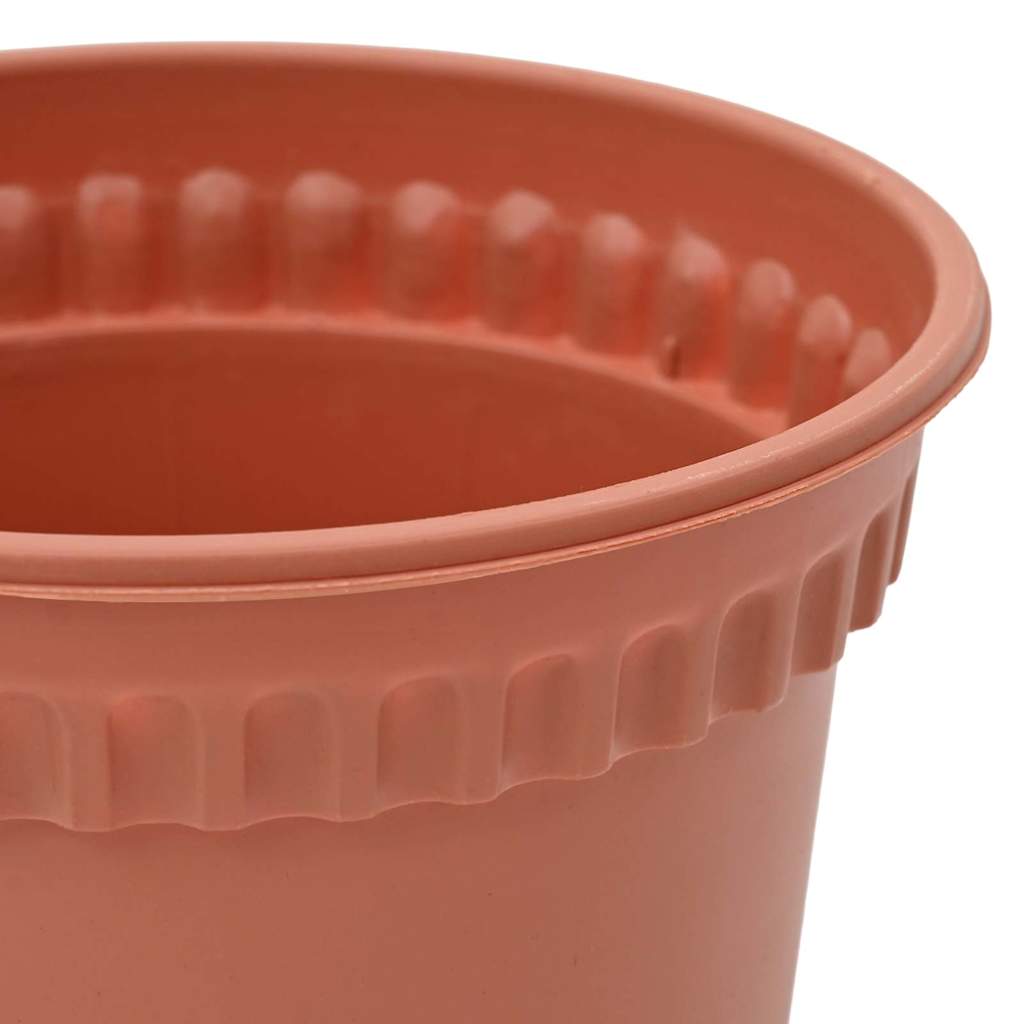 Vaso Rotondo per Fiori 24 pcs Rosso Mattone Ø 17 x 14 cm