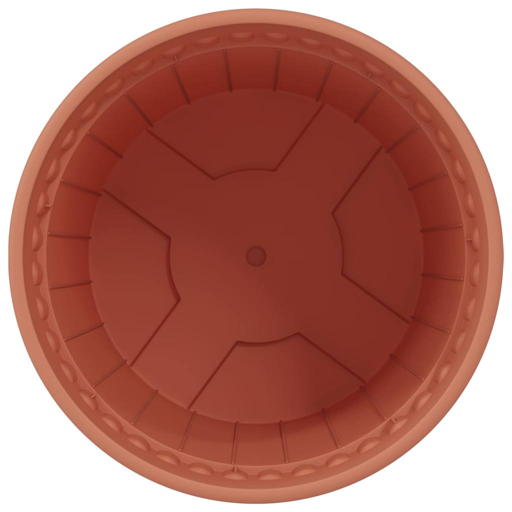 Vaso Rotondo per Fiori 24 pcs Rosso Mattone Ø 17 x 14 cm