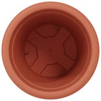 Vaso Rotondo per Fiori 6 pcs Rosso Mattone Ø 30 x 25 cm
