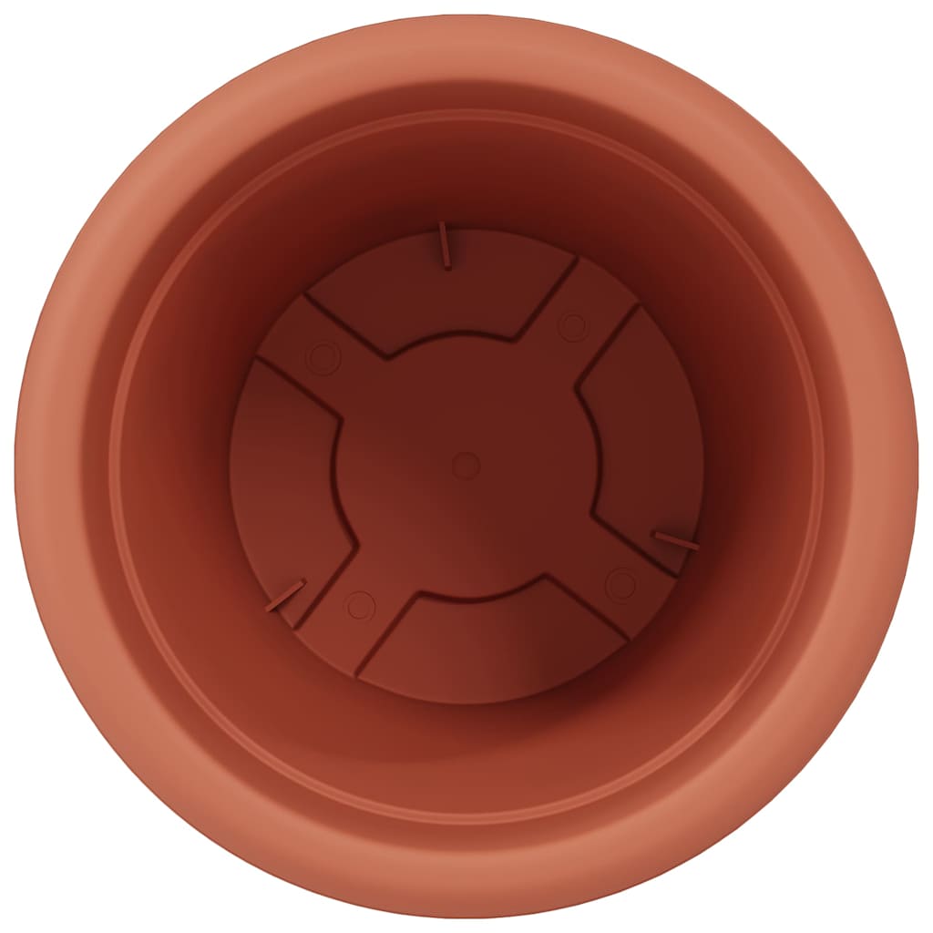 Vaso Rotondo per Fiori 6 pcs Rosso Mattone Ø 34 x 28 cm