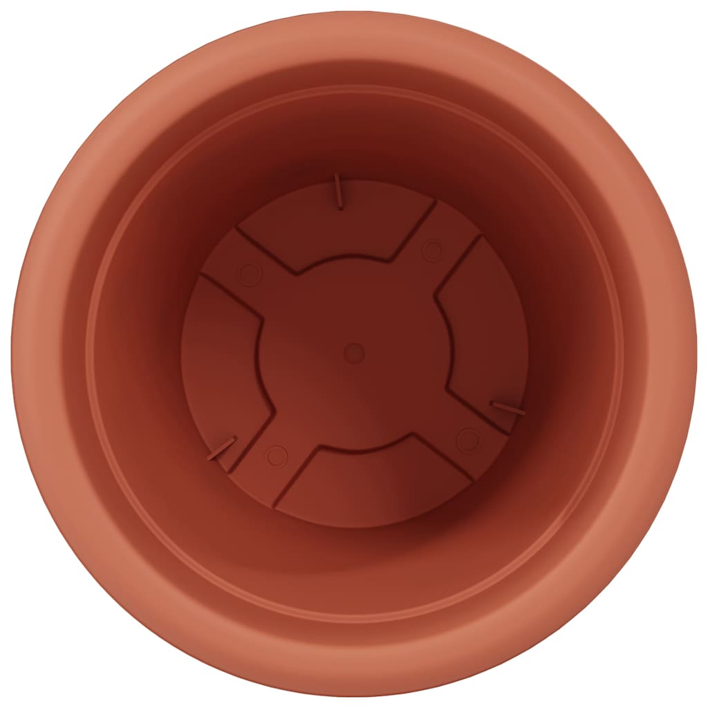 Vaso Rotondo per Fiori 6 pcs Rosso Mattone Ø 39 x 32 cm