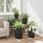 Vaso Rotondo per Fiori 6 pcs Nero Ø 39 x 32 cm Plastica