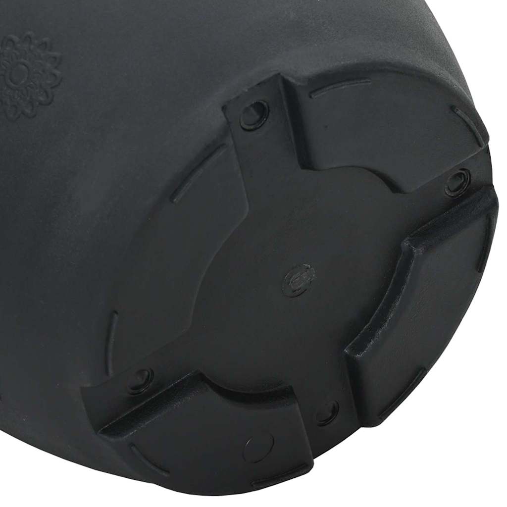 Vaso Rotondo per Fiori 24 pcs Nero Ø 26 x 21.5 cm Plastica