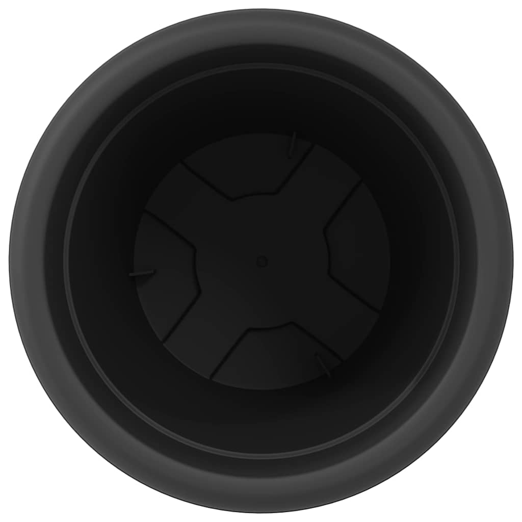 Vaso Rotondo per Fiori 24 pcs Nero Ø 26 x 21.5 cm Plastica