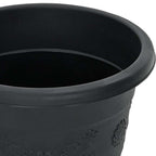Vaso Rotondo per Fiori 24 pcs Nero Ø 34 x 28 cm Plastica
