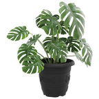 Vaso Rotondo per Fiori 24 pcs Nero Ø 34 x 28 cm Plastica